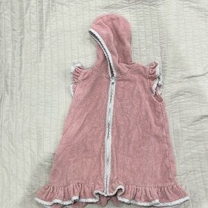 Pink girl swim cover terry cloth. Cecil and Lou